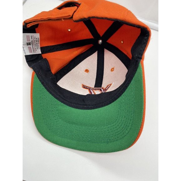 Virginia Tech Orange Cap Hat Adjustable Hook-Loop NCAA Maroon VT Headmaster Inc - Picture 6 of 13